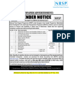 Tender Dossier Tender EU BRACE 08AD 2021