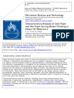 Characteristics Analysis of Cold Foam and Hot Foam During Steam Flooding