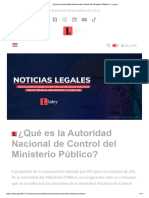 ¿Qué Es La Autoridad Nacional de Control Del Ministerio Público - La Ley