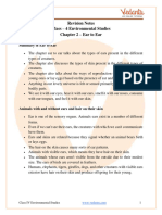 Ear To Ear Class 4 Notes CBSE EVS Chapter 2 (PDF)