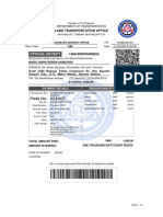 Plate No: 624UQT: Official Receipt