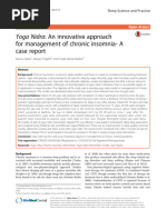 Yoga Nidra: An Innovative Approach For Management of Chronic Insomnia-A Case Report