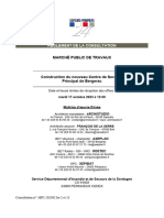 Règlement de La Consultation: Marché Public de Travaux