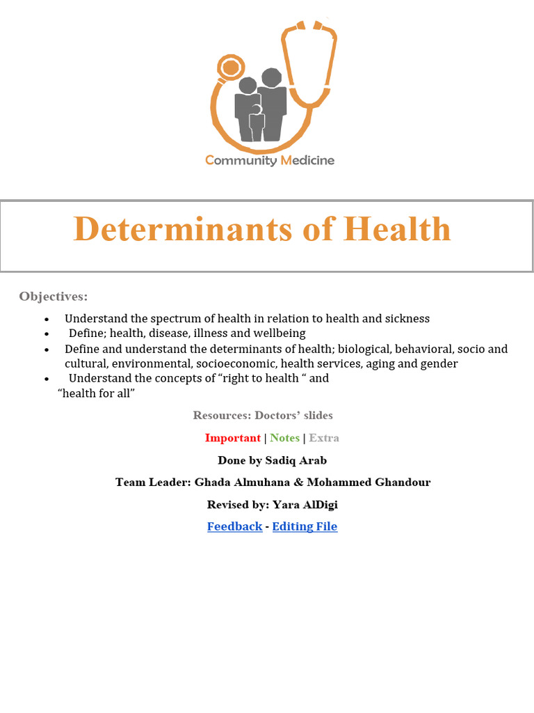 Determinants of Health Explained | PDF | Health Equity | Socioeconomic ...