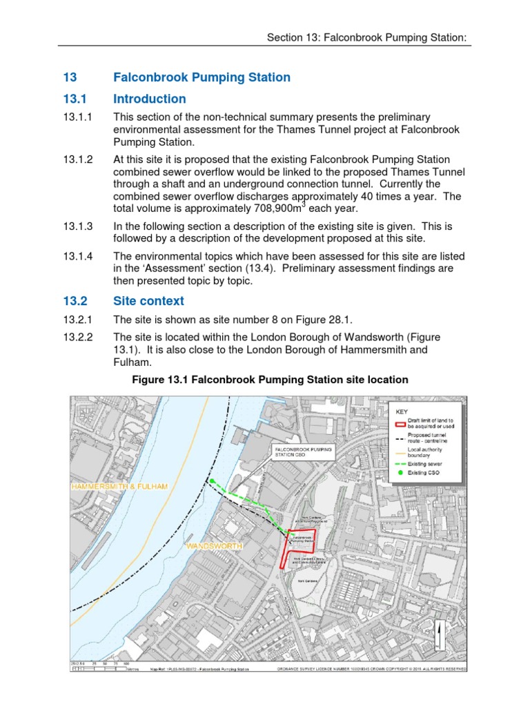 Falconbrook Pumping Station Plan | PDF | Groundwater | Water Resources