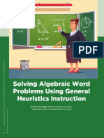 Witzel Myers 2023 Solving Algebraic Word Problems Using General Heuristics Instruction