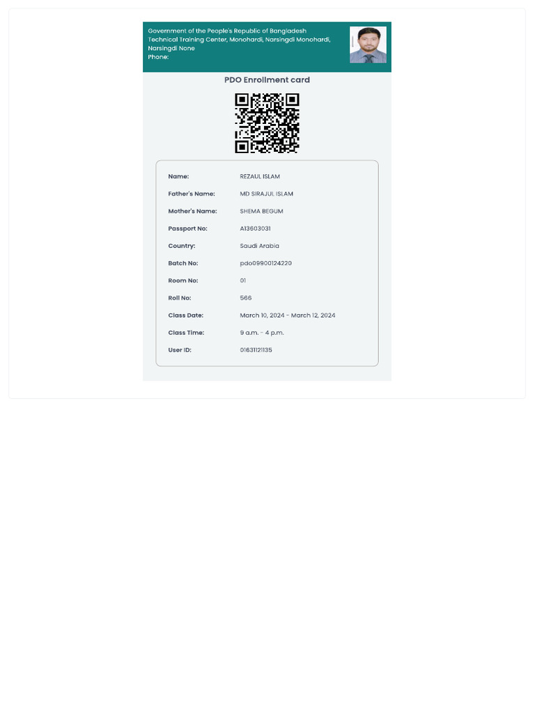 pdo_enrollment_card_A13603031 | PDF
