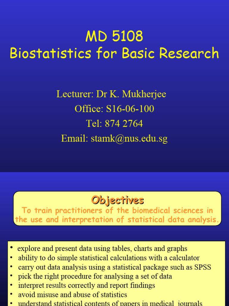 Biostatistics for Biomedical Research | PDF | Statistics | Quartile