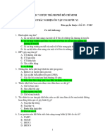 Đại Học Y Dược Thành Phố Hồ Chí Minh Câu Hỏi Trắc Nghiệm Ôn Tập Ung Bướu Y2 Bản quyền thuộc về tổ 13 - Y18C Cơ chế sinh ung