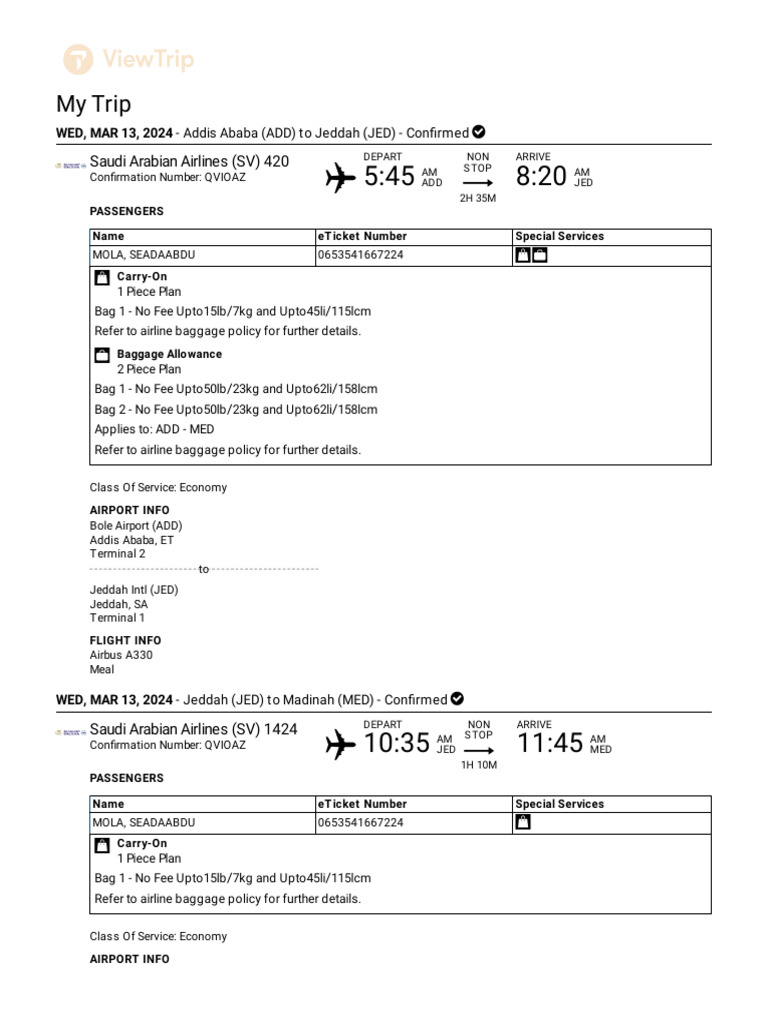 Travelport Viewtrip - My Trip | PDF | Civil Aviation | Airlines