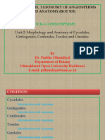 Gymnosperms (BOT 503) Morphology and Anatomy by Dr. Prabha Dhondiyal
