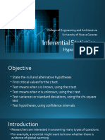 Hypotheses Testing