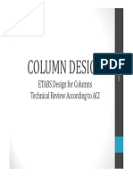 Column Design According ACI and ETABS