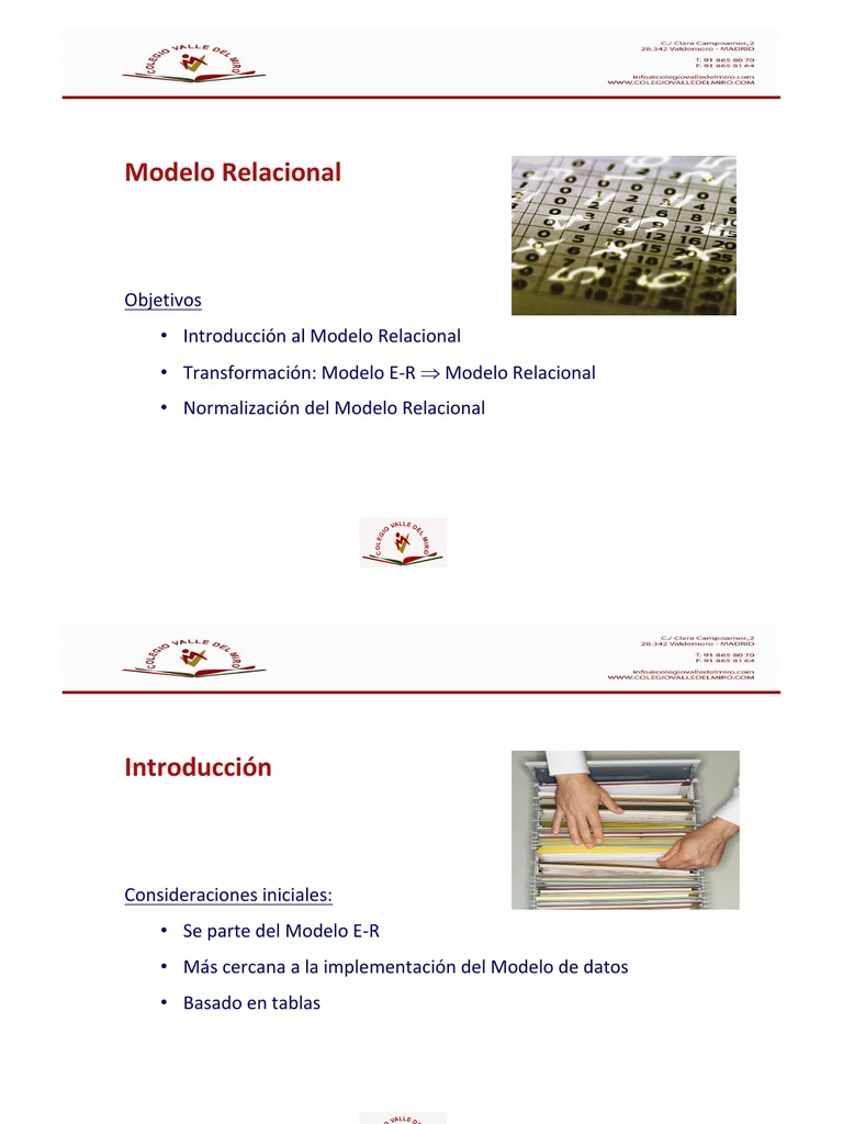 GBD - Modelo Relacional | PDF | Modelo relacional | Bases de datos