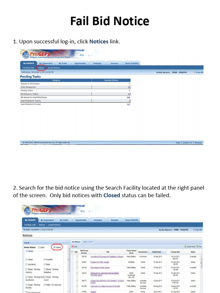 How To Fail or Cancel A Bid Notice | PDF | Business