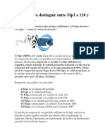 Análisis para Distinguir Entre Mp3 A 128 y 320