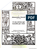 Mottetto Per La Passione "O Vos Omnes Qui Transitis Per Viam" Per Soprano 3 Viole e B.cont.