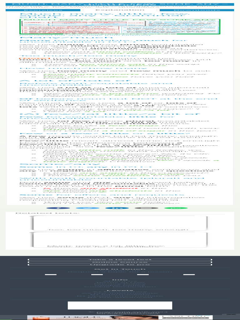 MUCH MANY LITTLE FEW SOME ANY QUANTIFIERS intelligence overview