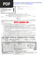 Free WAEC Past Questions PDF Download | PDF