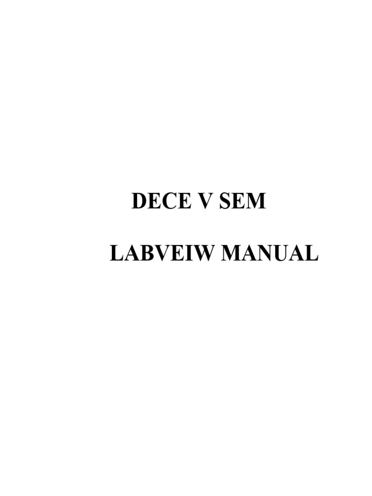 LabVIEW Experiment Manual | PDF | Mathematics | Computer Programming