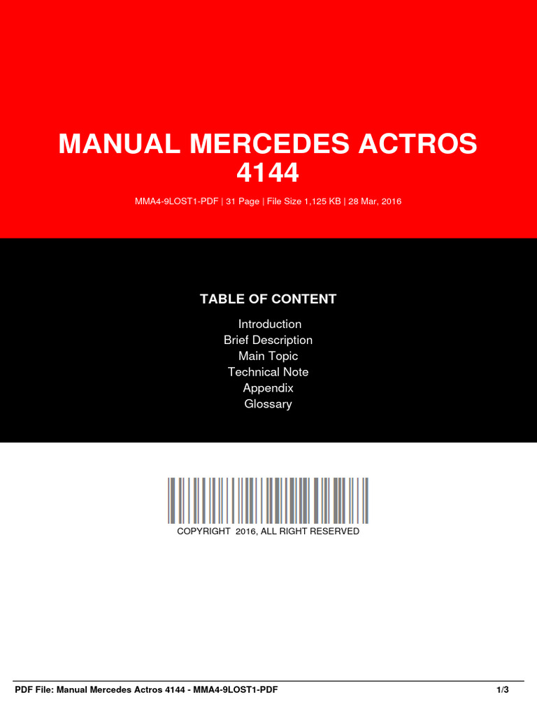 MERCEDES BENZ ACTROS SERVICE MANUAL PDF FREE DOWNLOAD visual data 4