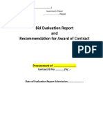 Bid Evaluation Report-Goods March 31