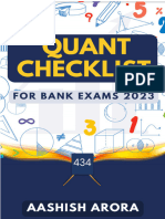 Quant Checklist 434 by Aashish Arora For Bank Exams 2023