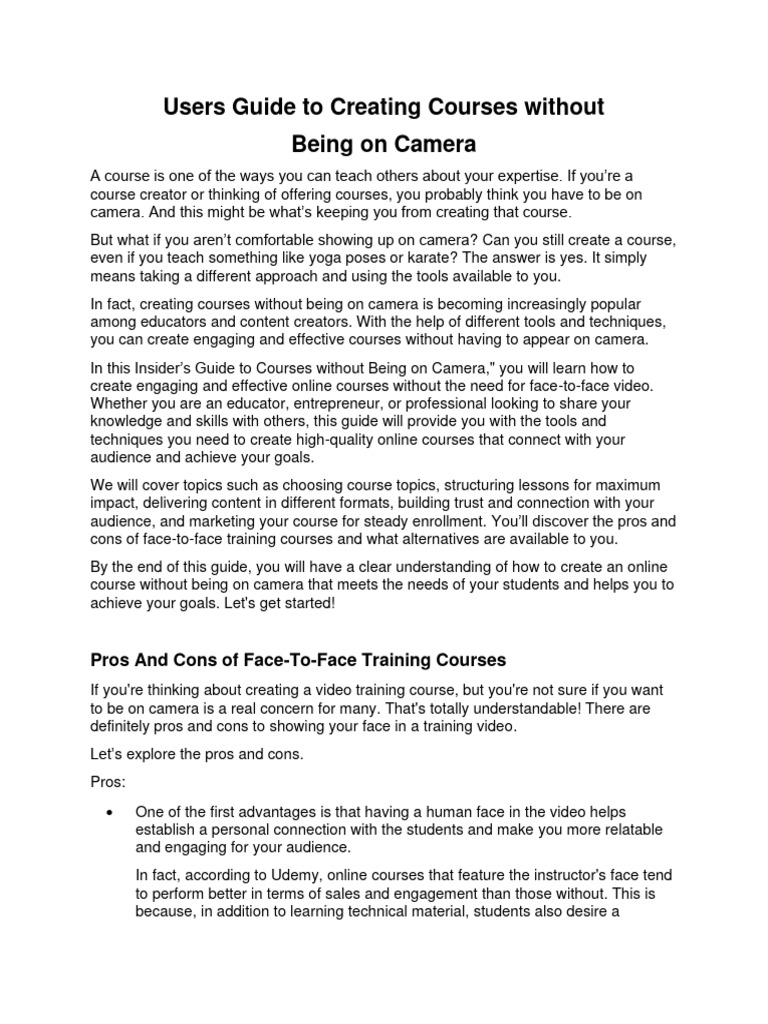 Users Guide | PDF | Educational Technology | Target Audience