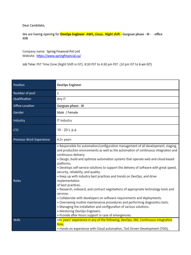 DevOps Engineer SP | PDF | Computer Science | Computing