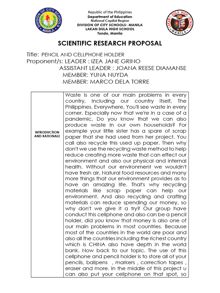 HOW TO WRITE A SCIENTIFIC PROJECT PROPOSAL visual data 7