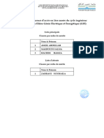 Résultats Du Concours D'accès en 1ère Année Du Cycle Ingénieur (2022/2023) de La Filière Génie Electrique Et Energétique (G2E)