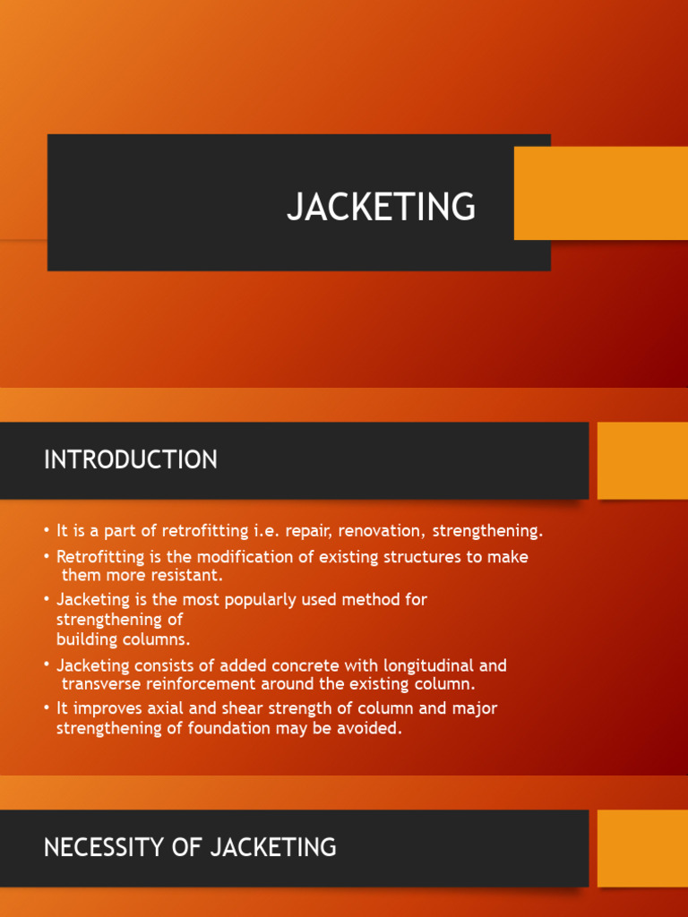 Column Jacketing for Structural Strengthening | PDF | Concrete | Fibre ...