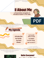 Beige Green Playful Illustrative About Me Blank Education Presentation