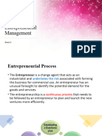 Entrepreneurial Management Week 4