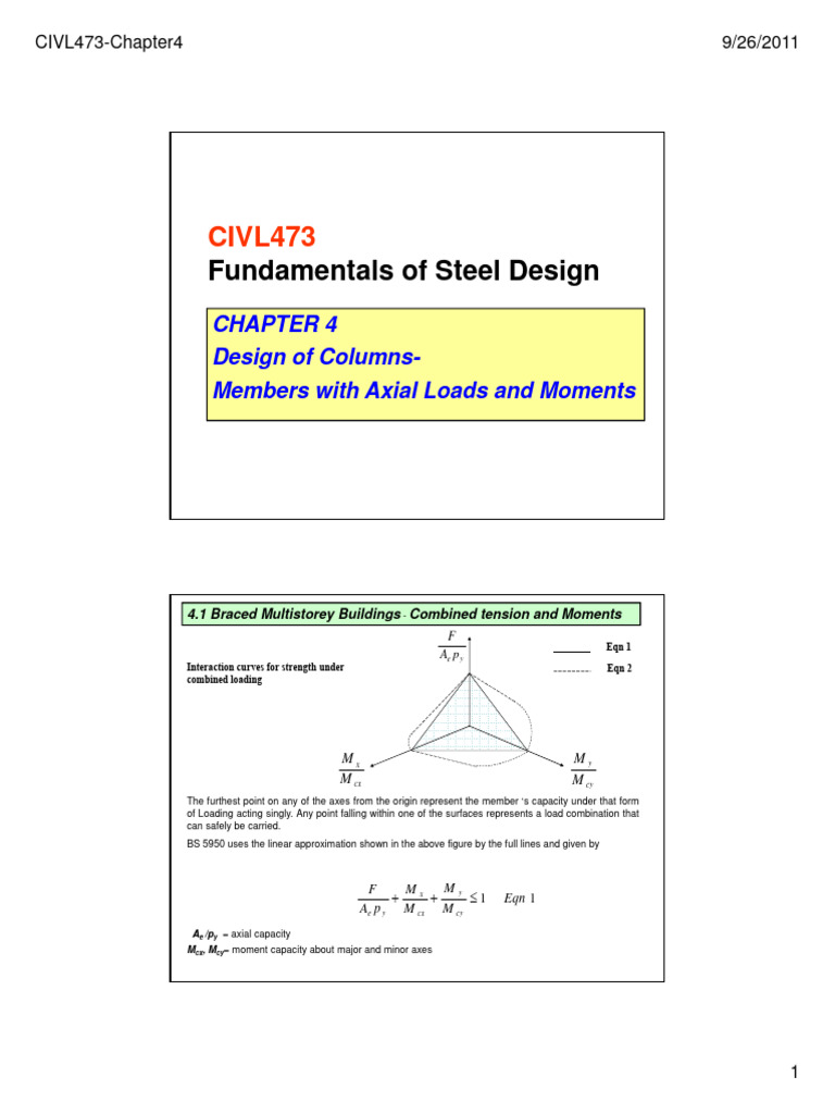Steel Column Design Principles | PDF | Buckling | Beam (Structure)
