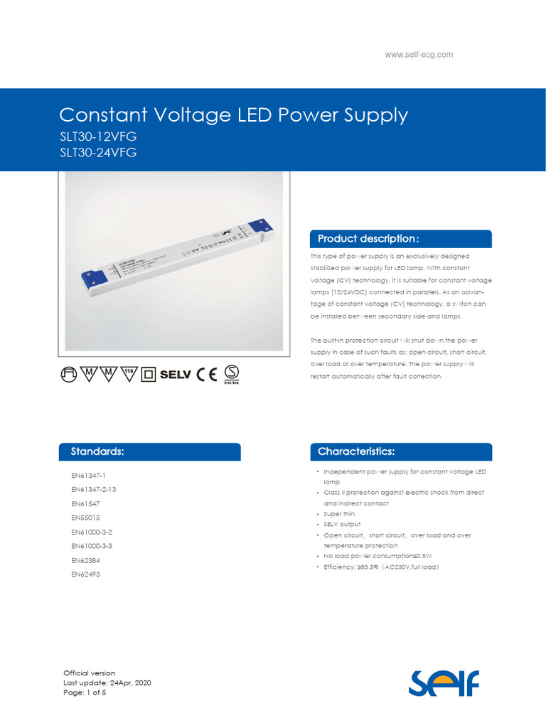 SLT30 VFG | PDF | Power Supply | Electricity