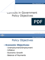 Conflicts in Gov't Policy Objectives