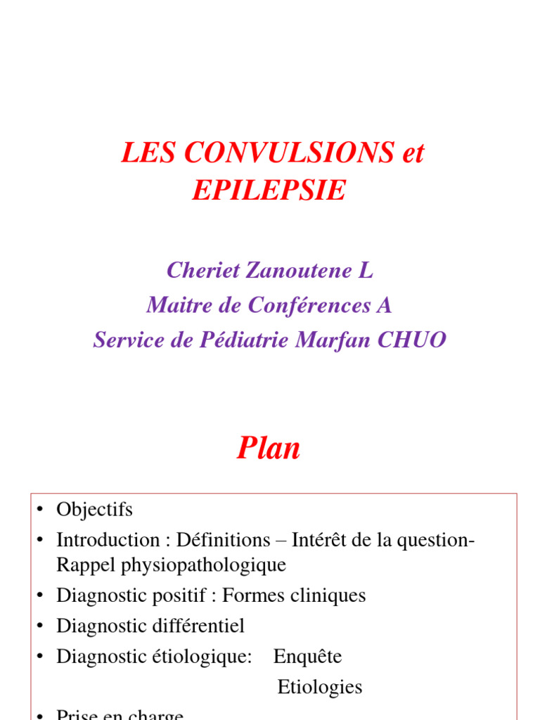 Convulsions et Épilepsie en Pédiatrie | PDF | Épilepsie | Physiologie