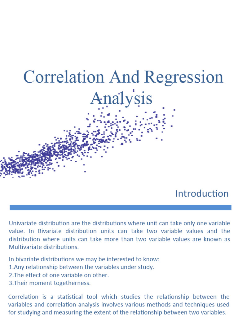 Correlation and Regression Analysis | PDF | Linear Regression ...