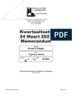 TT Kwartaaltoets K1 Memo Gr9 2021