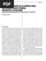 The Challenge of Connecting Informal and Formal Property Systems - Some Reflections Based On The Case of Ta