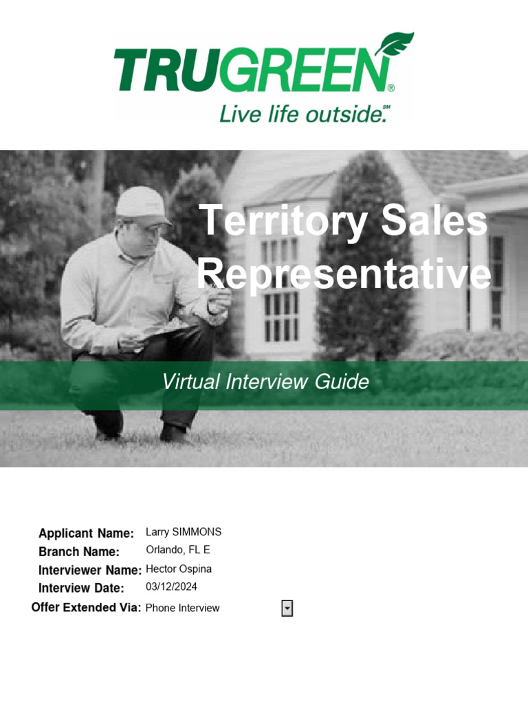 Virtual Interview Guide for Sales Rep | PDF | Mindset | Business