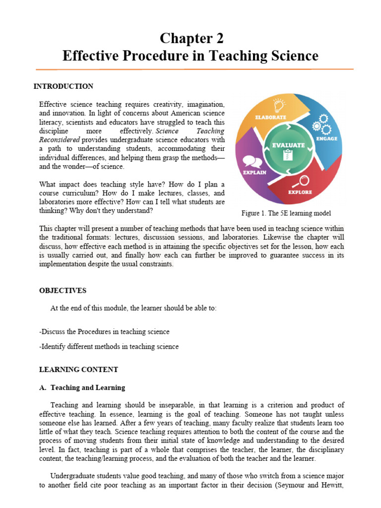 Chapter 2 Effective Procedures in Teaching Science Final | PDF ...