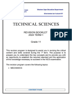 Technical Sciences Grade 11 Term 1 Revision Material 2024