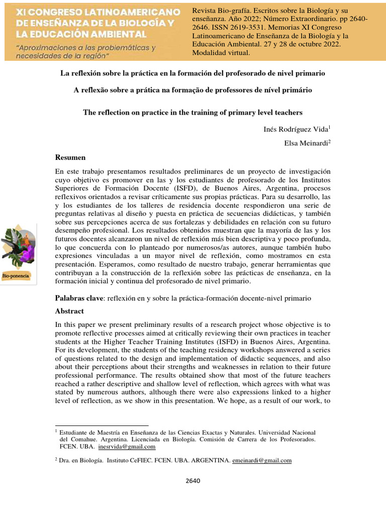 Reflexión en la formación docente primaria | PDF | Enseñando | Maestros