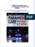 Paramedic Care Principles Practice Volume 1 5Th Edition Full Chapter