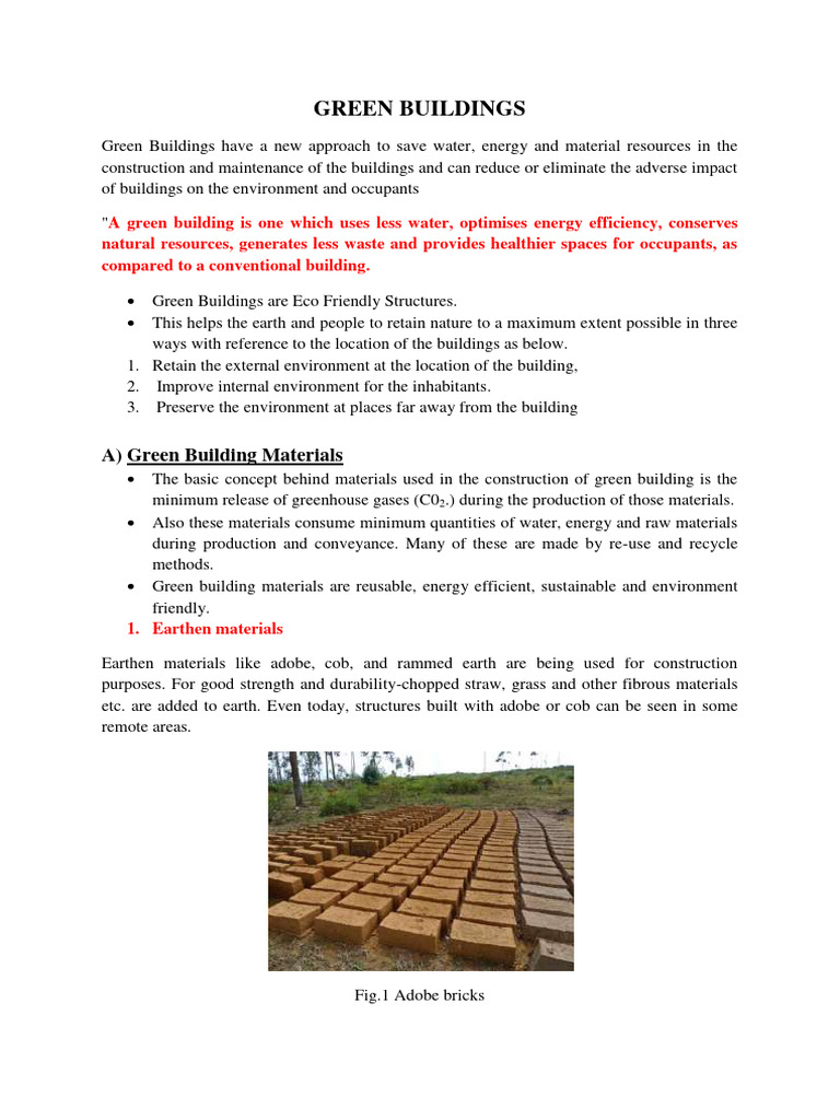 Green Building Pdf Green Building Building Insulation