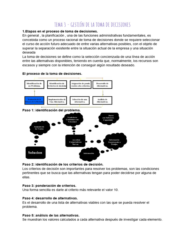 Proceso y Modelos de Toma de Decisiones | PDF | Toma de decisiones ...