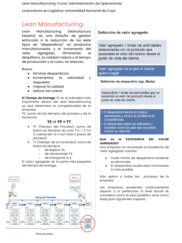 Curso de Lean Manufacturing en Logística | PDF | Lean Manufacturing ...