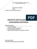 Proyecto de Escolaridad Protegida 2018